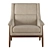 Timeless Luxury: RH Milo Baughman Leather Chair 3D model small image 3