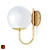 Modern Brass and Milk Glass Wall Lamp 3D model small image 1