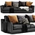 Elegant Ellington Leather Sofa 3D model small image 2