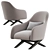 Poliform MARLON Armchair: Sleek and Stylish Seating Solution 3D model small image 3