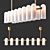 Frost Glass Colonnade Chandelier 3D model small image 1