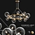 Modern Hanging Bubble Branch Chandelier 3D model small image 1