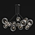 Modern Hanging Bubble Branch Chandelier 3D model small image 2