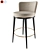 HICKS - Stylish Leather Bar Stool 3D model small image 1