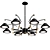 Elegant Ardis Chandeliers Set 3D model small image 3