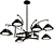 Elegant Ardis Chandeliers Set 3D model small image 5