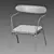 Elegant Upholstered Dining Chair 3D model small image 3