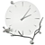 Terra Branch Steel and Marble Wall Clock 3D model small image 1