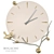 Terra Branch Steel and Marble Wall Clock 3D model small image 4