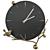 Terra Branch Steel and Marble Wall Clock 3D model small image 6