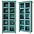 Elegant Glass Door Wardrobe 3D model small image 3