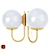 Brass and Milk Glass Double Wall Sconce 3D model small image 1