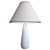 Arctic Ivory Silk Table Lamp 3D model small image 2
