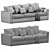 Modern Linteloo Winston 3-Seater: Stylish and Comfortable 3D model small image 3