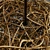 Rattan Hive Chandelier: Stylishly Crafted Spherical Lighting 3D model small image 3