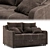 Convertible Comfort: Folding Sofa 3D model small image 1