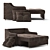 Convertible Comfort: Folding Sofa 3D model small image 3