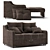 Convertible Comfort: Folding Sofa 3D model small image 5