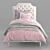 Elegant Alexandra Tufted Bed 3D model small image 4