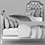 Elegant Alexandra Tufted Bed 3D model small image 5