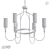 Modern Pendant Chandelier - Cloyd 3D model small image 2