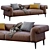 Luxury Leather Sofa Soho by Gianfranco Ferre 3D model small image 1