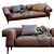 Luxury Leather Sofa Soho by Gianfranco Ferre 3D model small image 2