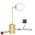 Elegant Brass and Opal Glass Table Lamp 3D model small image 1