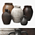 Title: Rustic Relief Ceramic Vases 3D model small image 1