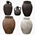 Title: Rustic Relief Ceramic Vases 3D model small image 2