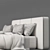 Elegant Fabric Unfold Bed 3D model small image 4