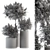 Lush Lavender Tree Trio: Outdoor Plant Set 3D model small image 1