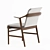 Elegant Velvet Dining Chair 3D model small image 2