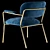 Sleek Armchair Carol: PBR-Optimized 3D model small image 3