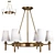 Bronze Ceiling Lamp, Owen Lyca: Elegant White Fabric Shade 3D model small image 1