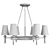 Bronze Ceiling Lamp, Owen Lyca: Elegant White Fabric Shade 3D model small image 5