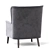 Elegant Grey Velvet Armchair 3D model small image 4