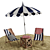 Ocean Breeze 7-Piece Outdoor Beach Lounge Set 3D model small image 1