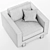 Elegante Luso Armchair by Casa Magna 3D model small image 3