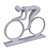 Racing Cyclist Figurine 3D model small image 2