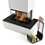 Creameng Shiloh Fireplace: Elegant, Stylish, and Functional 3D model small image 2