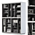 Elegant Black & White Library Display 3D model small image 2