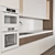 Cream and Wood Kitchen 40: Modern Elegance. 3D model small image 3