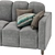 Modern Velvet Tufted Sofa 3D model small image 4