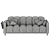 Modern Velvet Tufted Sofa 3D model small image 5