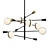 Customizable Designer Ceiling Chandelier 3D model small image 1