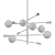 Customizable Designer Ceiling Chandelier 3D model small image 2
