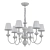 Modern American Style Chandelier with Textile Shades 3D model small image 2