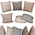 Boho Chic Decorative Pillows 3D model small image 1