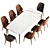 Poliform Henry Table & Emporio Chair Set 3D model small image 4